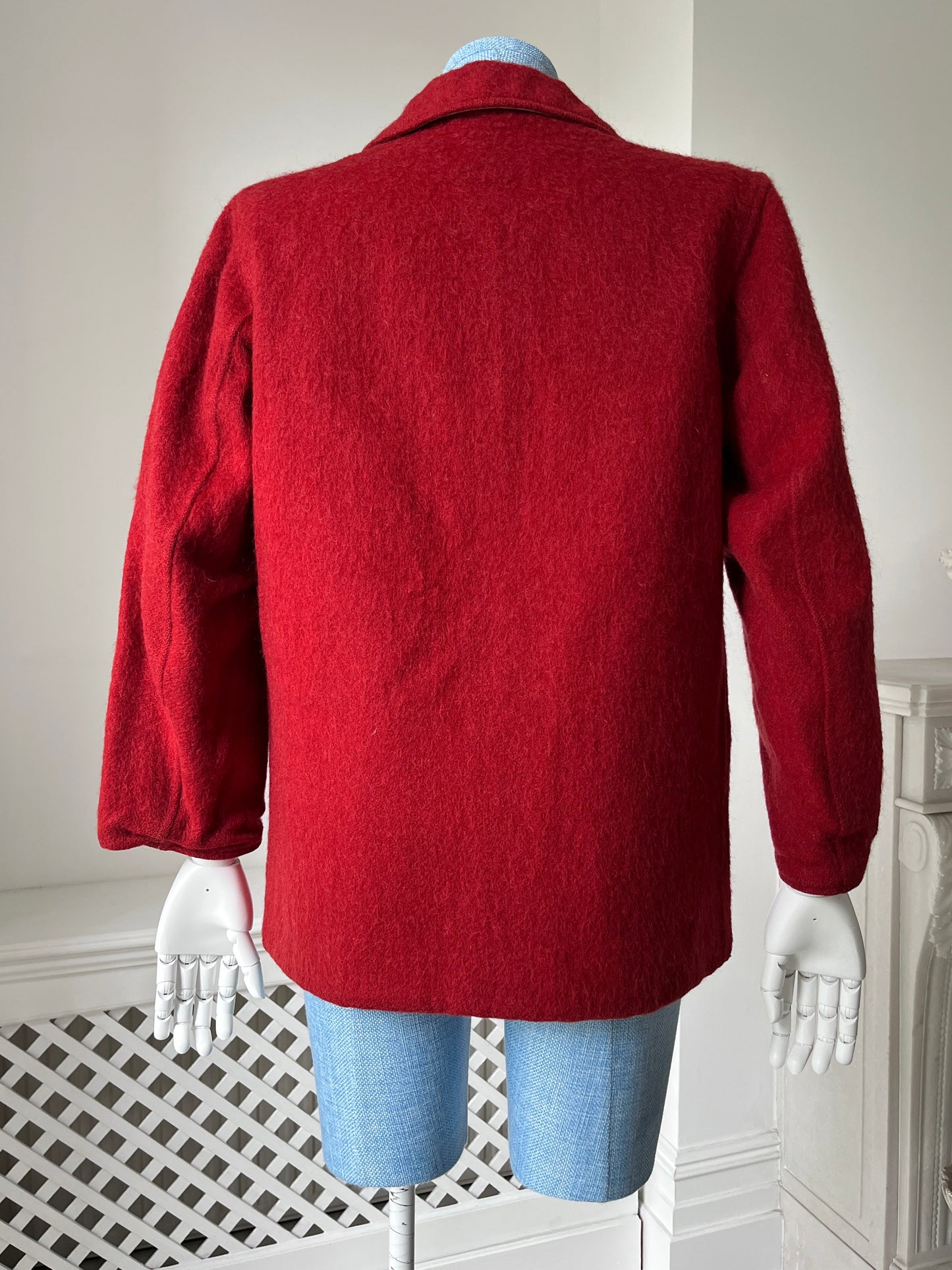 1940s Red Wool Chore Coat