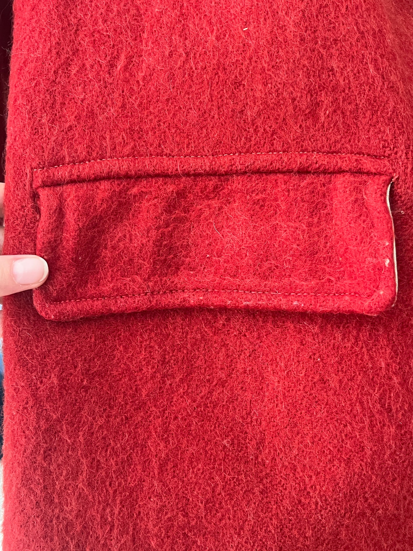 1940s Red Wool Chore Coat