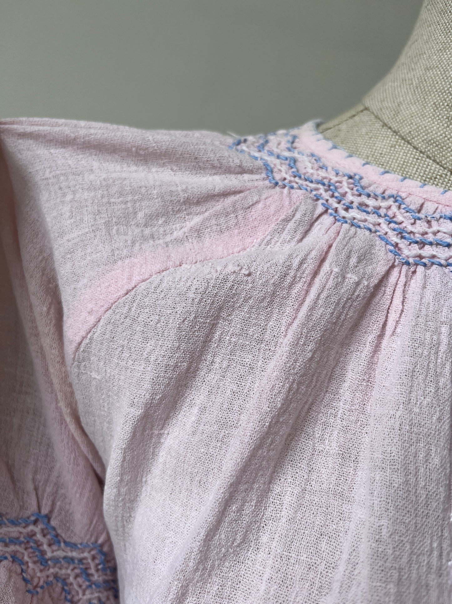 1970s 'Tony Burgess' Embroidered Folk Blouse