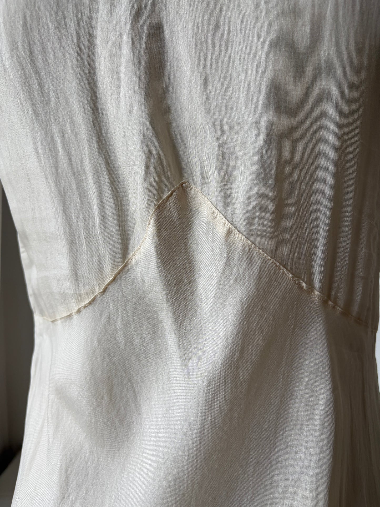 1930s Silk Bias Nightdress Slip with Tie