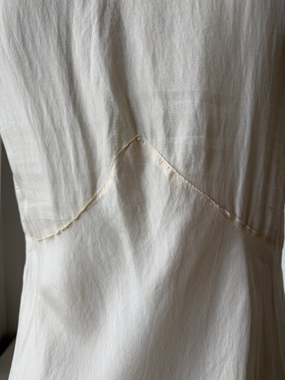 1930s Silk Bias Nightdress Slip with Tie
