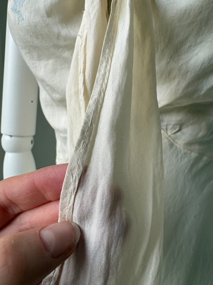 1930s Silk Bias Nightdress Slip with Tie