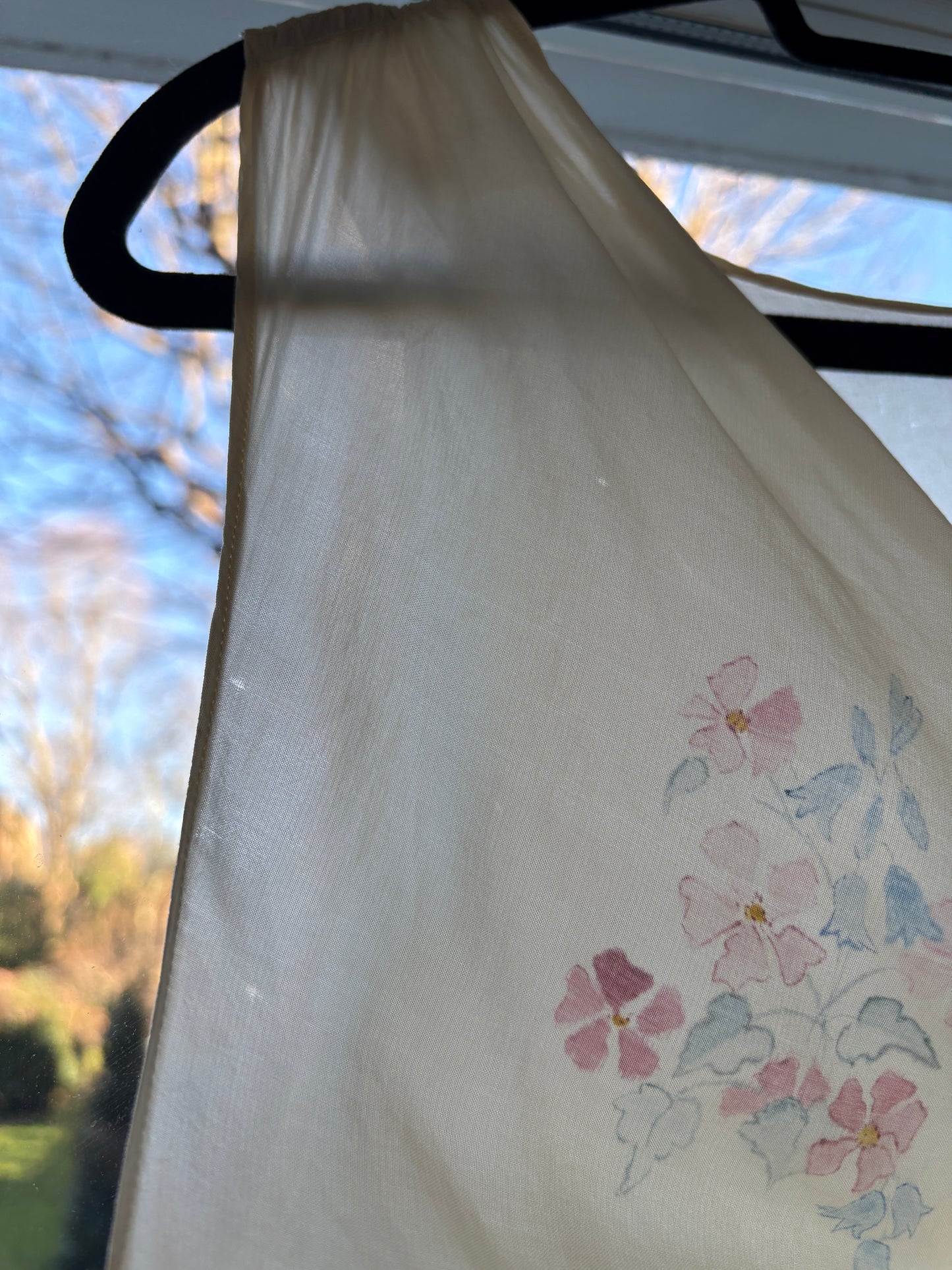 1930s Silk Bias Nightdress Slip with Tie