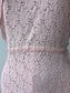 1930s 1940s Baby Pink Lace Collared Day Dress