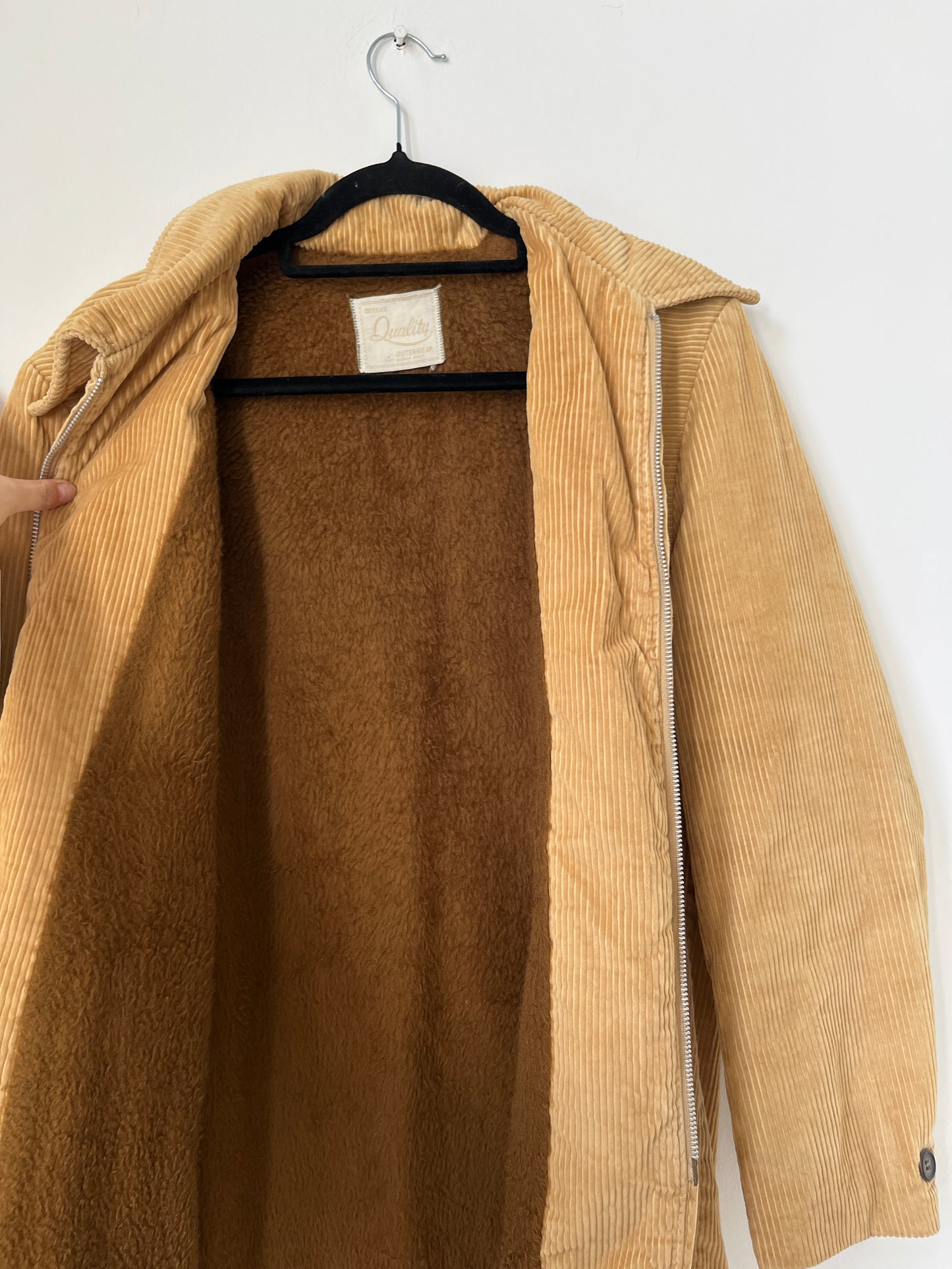 1970s Fleece Lined Corduroy Chore Jacket