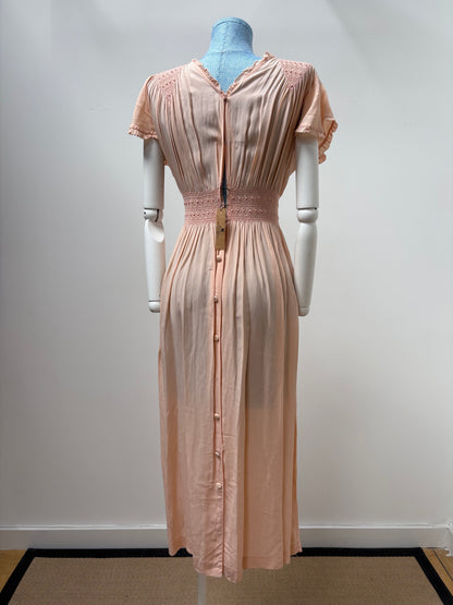 1940s Smocked Midi Dress