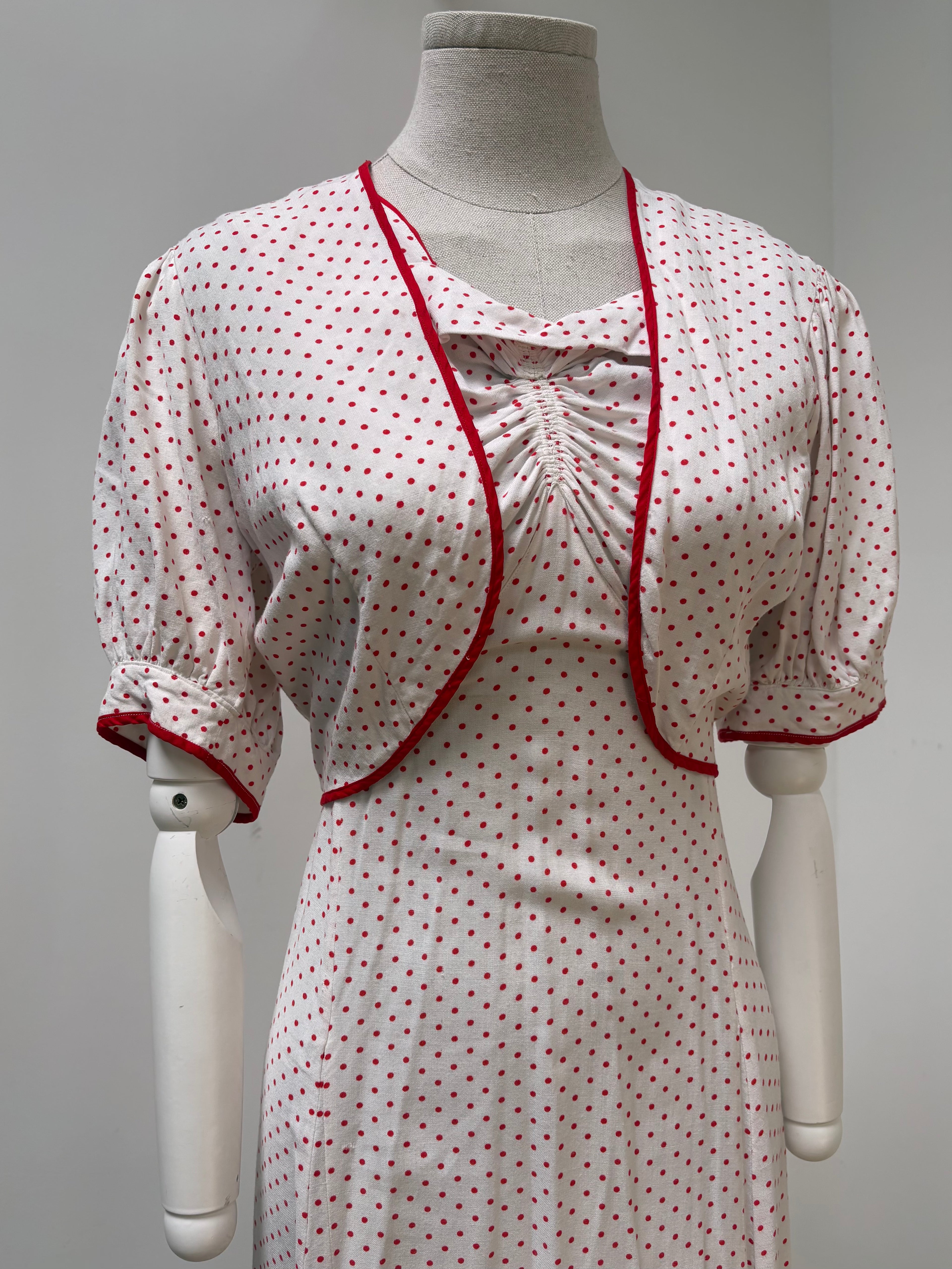 1930s Cotton Matching Dress Set
