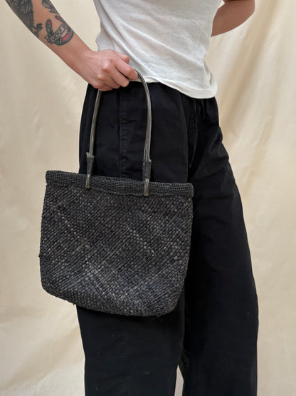 1990s Woven Raffia Handbag