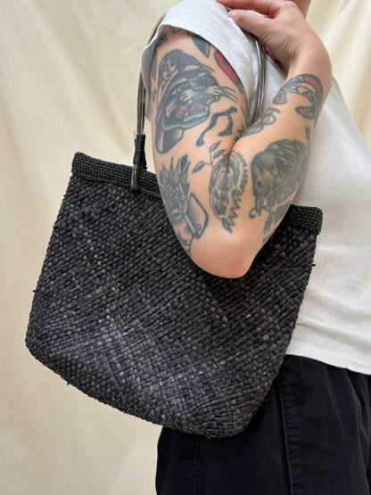 1990s Woven Raffia Handbag