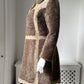 1960s Brown & Cream Faux Shearling Coat