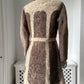 1960s Brown & Cream Faux Shearling Coat