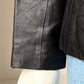 2000s Black Leather Blazer