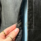 2000s Black Leather Blazer