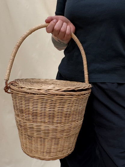 Vintage Structured Basket Bag