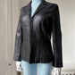 2000s Black Leather Blazer