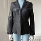 2000s Black Leather Blazer