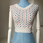 1950s Cotton Polka Dot Blouse