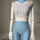 1950s Cotton Polka Dot Blouse