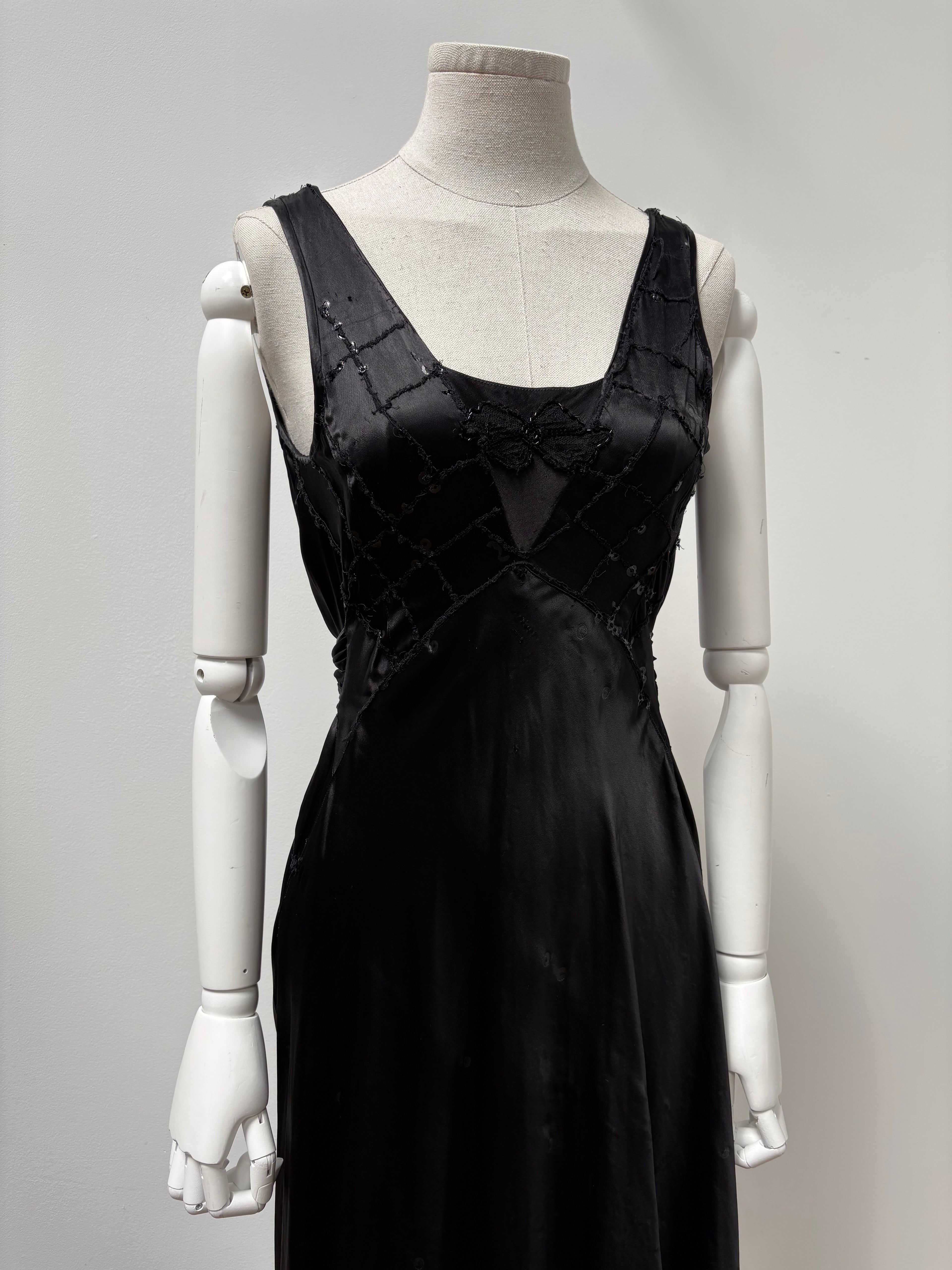 1930s Satin Evening Dress