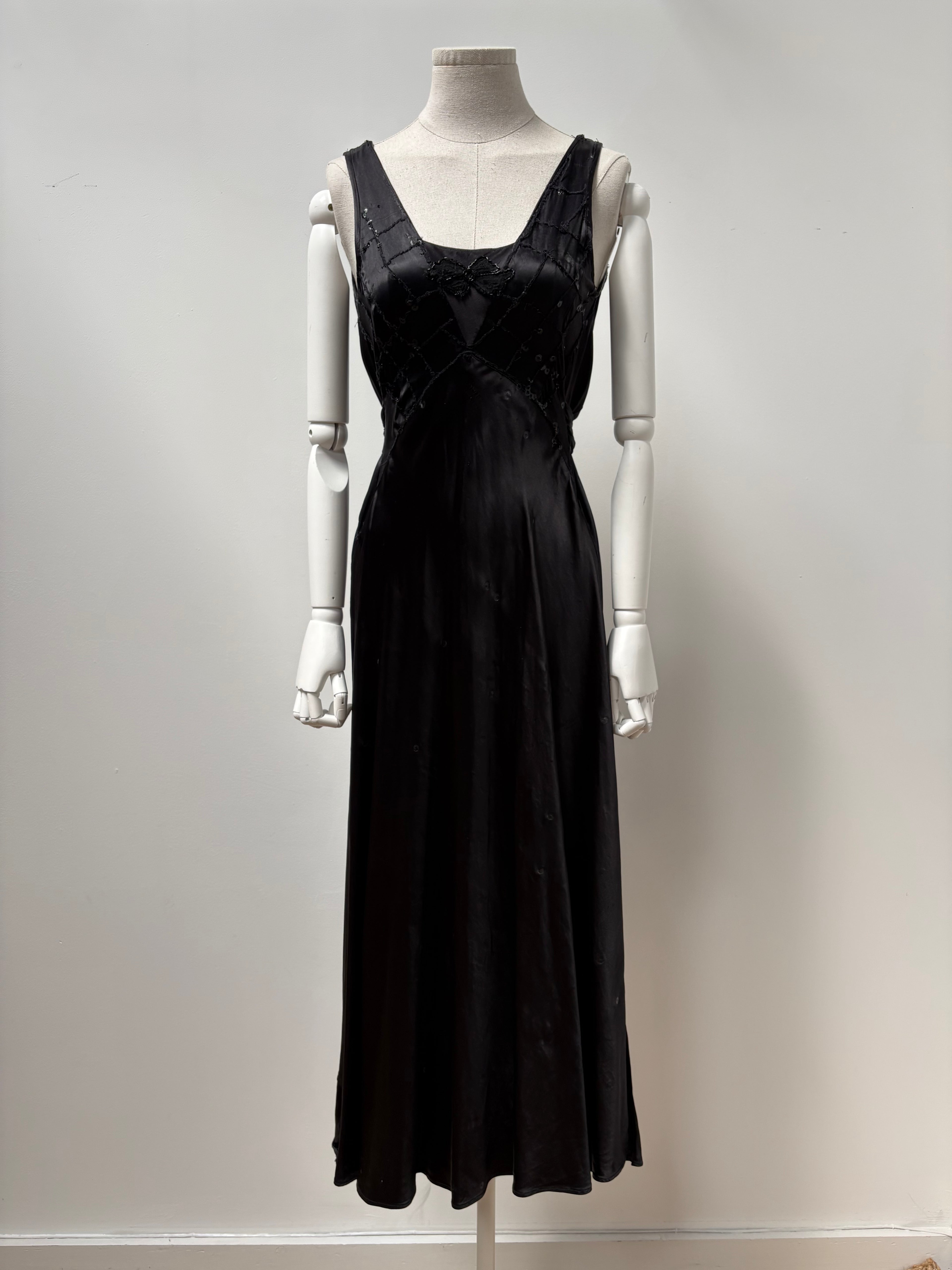 1930s Satin Evening Dress
