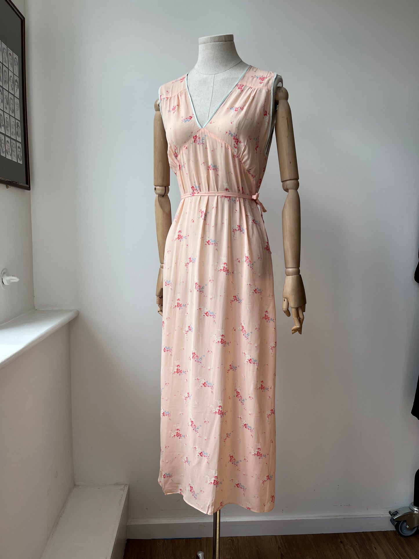 1940s Deadstock CC41 Printed Floral Slip Nightdress