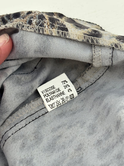 2000s Y2K Italian Leopard Print Trousers