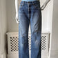 2000s 'Levis' 501 Patched Up Straight Leg Jeans