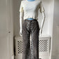 2000s Y2K Italian Leopard Print Trousers