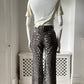 2000s Y2K Italian Leopard Print Trousers