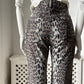 2000s Y2K Italian Leopard Print Trousers