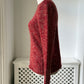 1960s 1970s Mohair Red Knit Boatneck Sweater