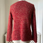 1960s 1970s Mohair Red Knit Boatneck Sweater