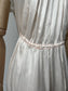 1920s Reworked Pink Satin Nightdress with Crochet Lace Trim