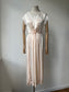 1920s Reworked Pink Satin Nightdress with Crochet Lace Trim