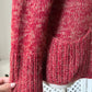 1960s 1970s Mohair Red Knit Boatneck Sweater