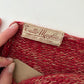 1960s 1970s Mohair Red Knit Boatneck Sweater