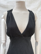 2000s Printed Dress with Deep Neckline