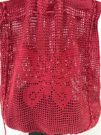 Vintage 1980s Red Crochet Bag