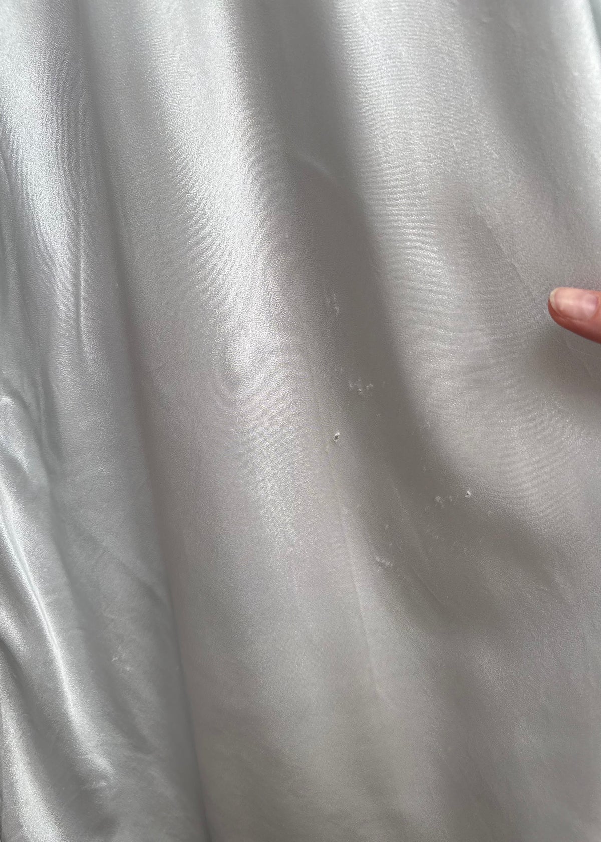 1940s Deadstock Ice Blue Satin Bias Slip