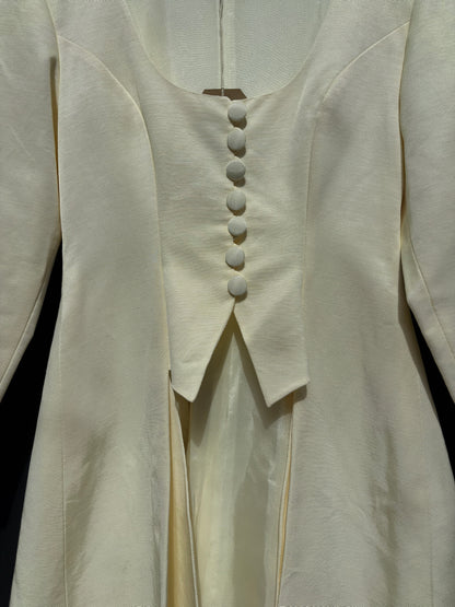 1990s 'Yoni Onik' Ivory Faille Bridal Jacket