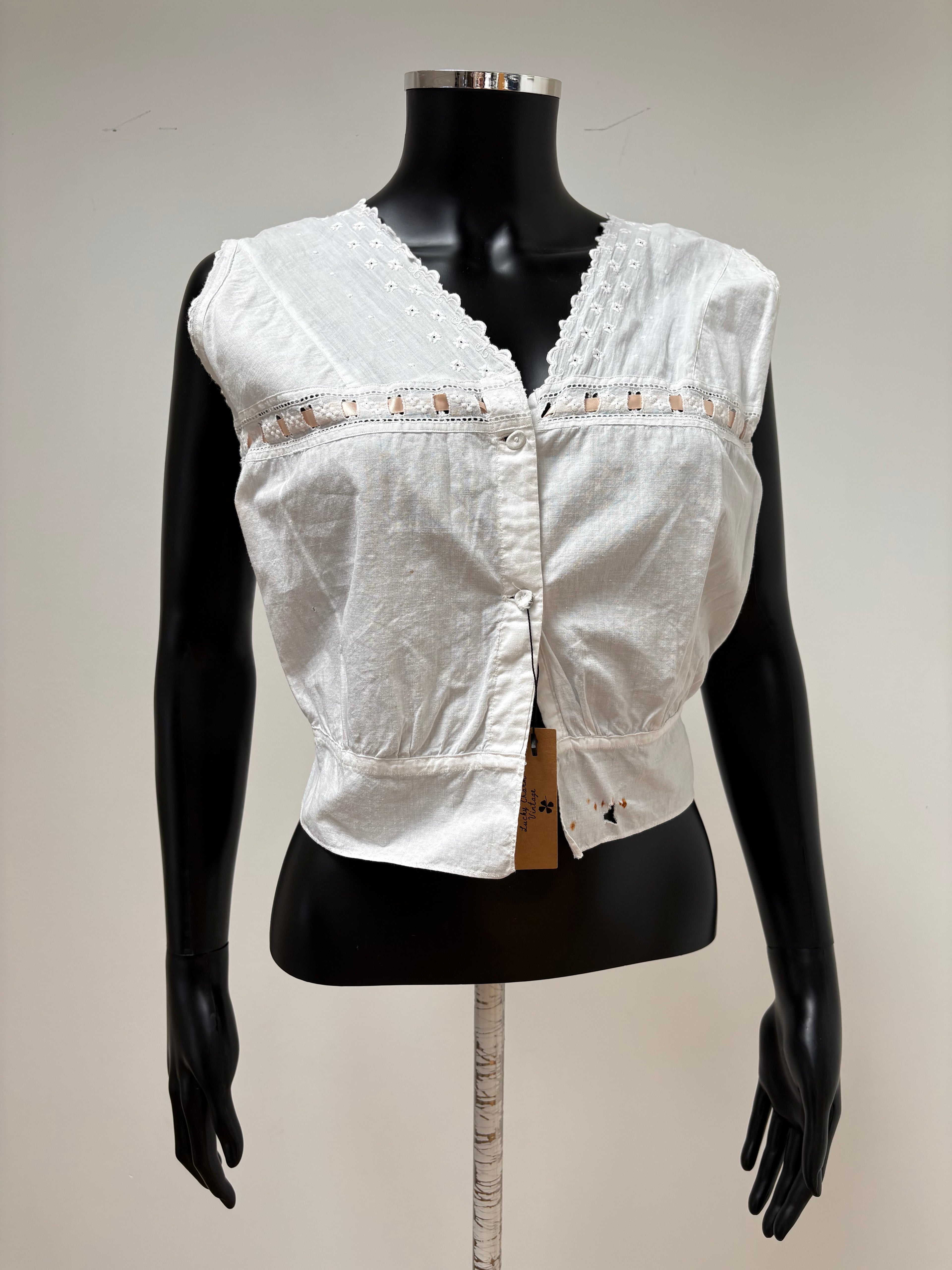 1900s Pure Cotton Corset Cover