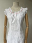 1900s 1910s Cotton Underdress Chemise with Pink Ribbon