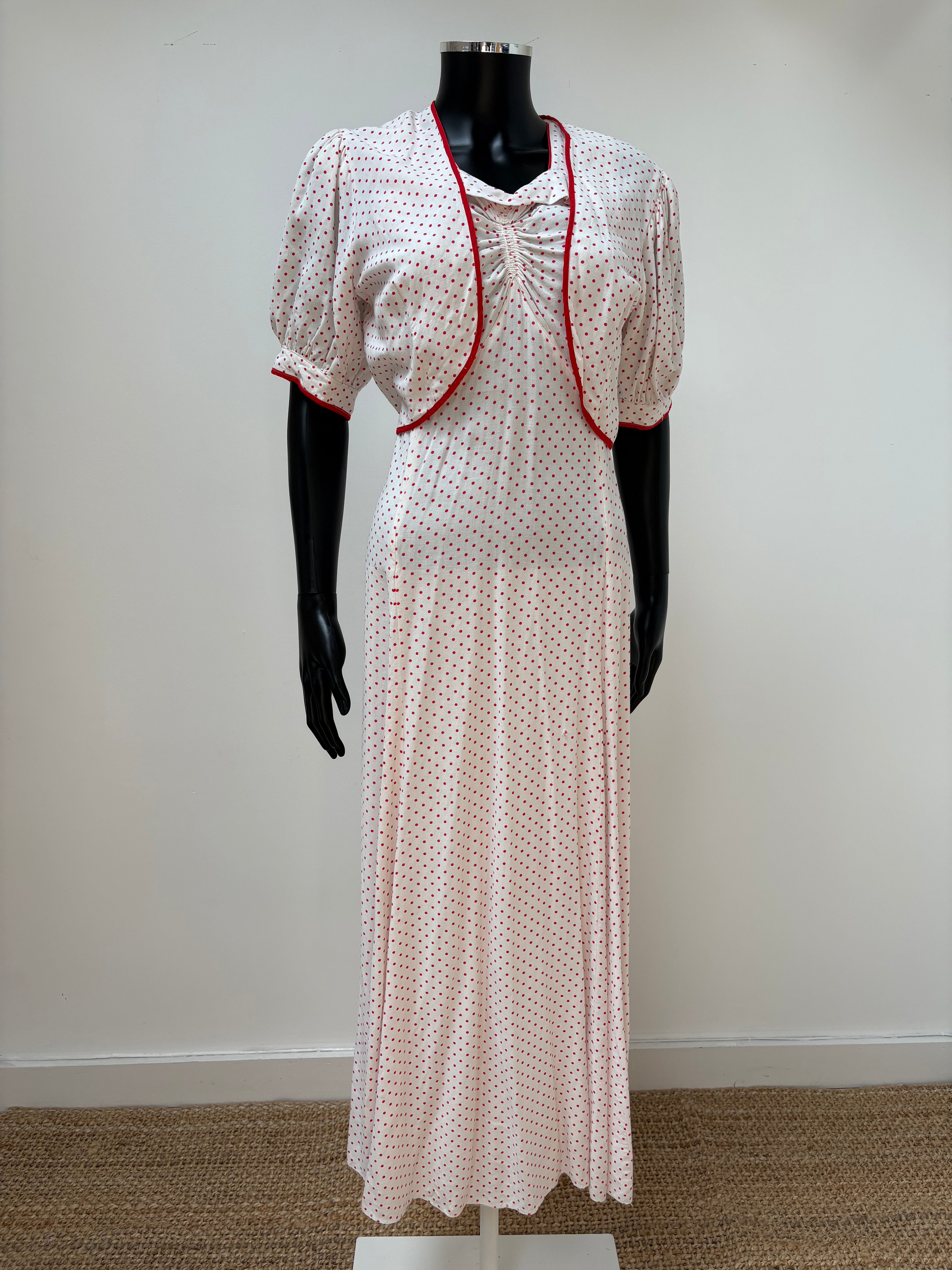 1930s Pure Cotton Matching Dress Set