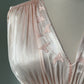 1940s Pink Satin Slip with Smocking
