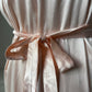 1940s Pink Satin Slip with Smocking