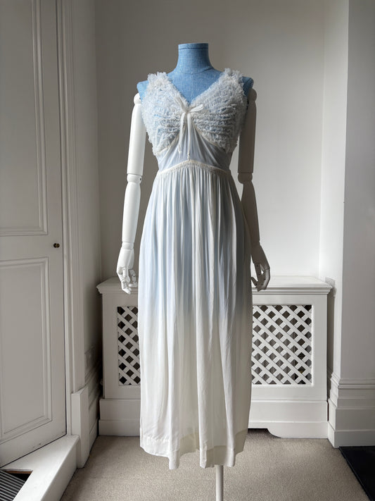 1950s Slip Nightdress with Ruffles