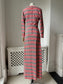 1970s Homemade Striped Boat Neck Maxi Dress