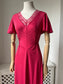 1970s 'Shubette' Fuchsia Pink Maxi Dress