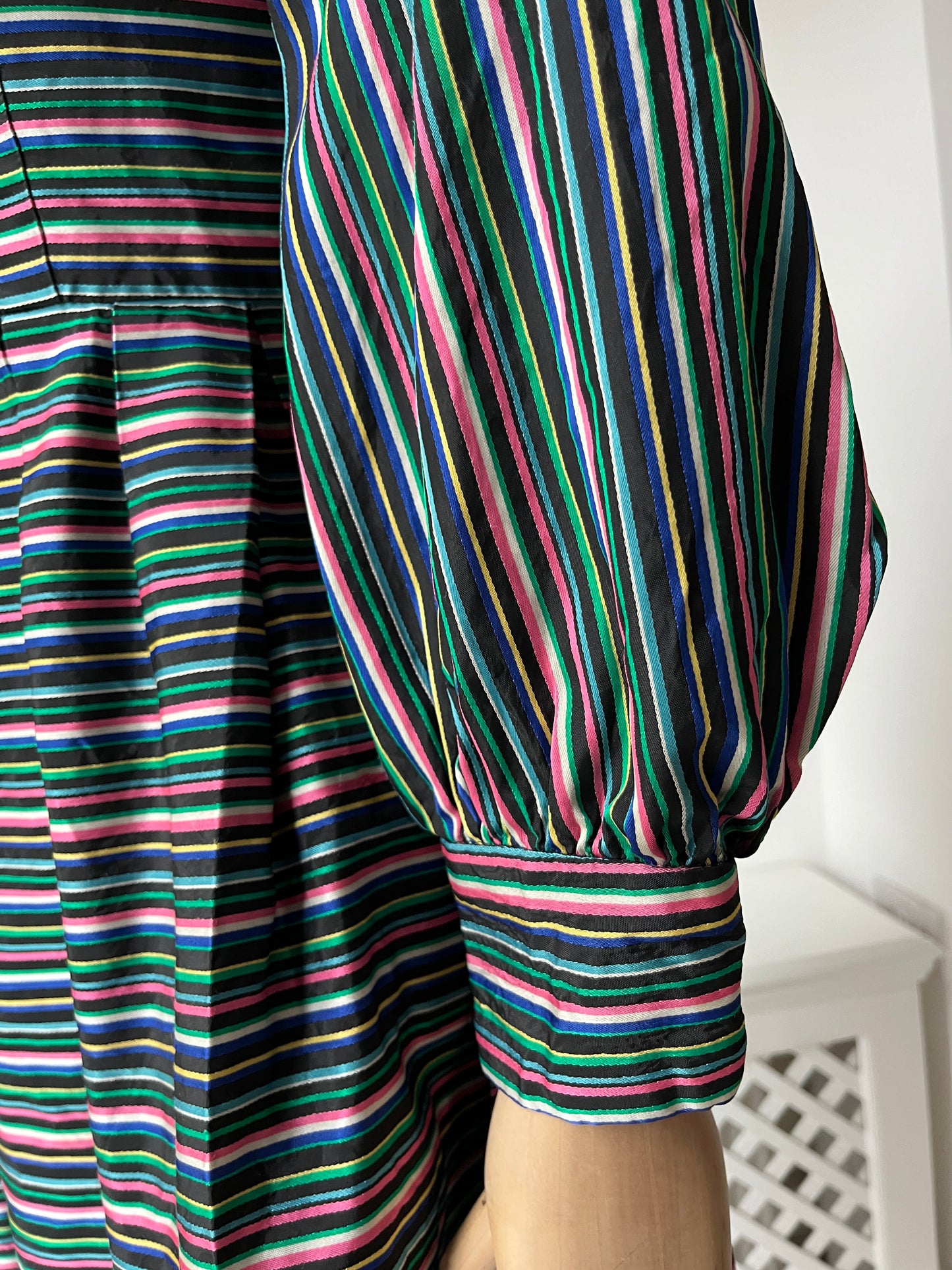 1980s 'Susan Small' Striped Party Dress