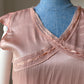 1930s Pink Satin Pyjama Blouse